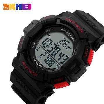 Чоловічий спортивний водостійкий тактичний годинник Skmei 1116 d1red фото